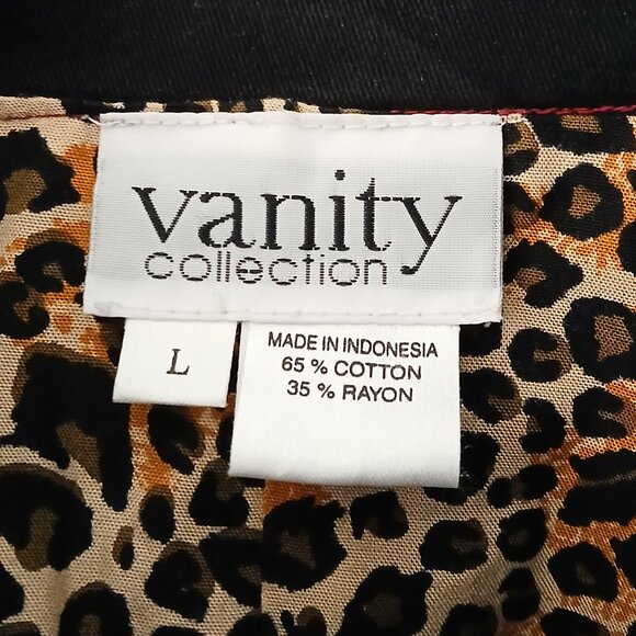 Vanity Vintage 90s Jacket L Cropped Embroidered Beaded Mandarin - Picture 9 of 10